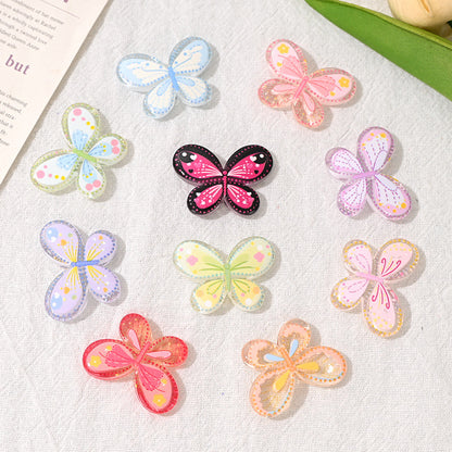 Dreamy Butterfly Print Acrylic Beads